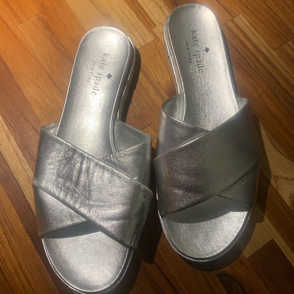 Silver Kate Spade sandals
